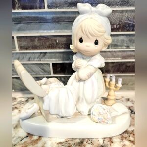 Precious Moments Candelabra Dress Up Girl Figurine Collectible
